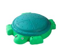 Piscina de Juego para Niños Piscina Infantil Arenero Bañera Exterior Contenedor con Tapa Desmontable de PP Resistente y Diseño de Tortuga Adecuada para Jardín Patio Sala de Juegos 100x25cm