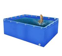 Piscina de lona de PVC con válvula de drenaje, 3 x 2 x 1,2 m, tanque de agua sobre el suelo Sto & Koi Bing para jardines, uso múltiple al aire libre