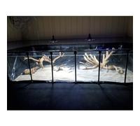 Piscina de lona de PVC duradera con marco de acero, panel de visualización transparente para cría y exhibición de koi y peces dorados en el patio trasero