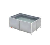 Piscina de lona de PVC para peces sobre el suelo con acero galvanizado e para peces al aire libre, hidroponía y agua, 300 x 200 x 70 cm, fácil instalación y uso versátil