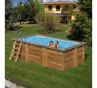 Piscina de madera Marbella 2 (L x An x Al: 420 x 270 x 117 cm, Natural, 10.000 l)