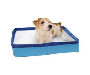 Piscina de Mascotas Plegable de PVC - bañera para Gatos - Piscina de Remo para Perros - bañera de baño para Perros | para baño de Patio de jardín (50 x 50 x 10 cm)