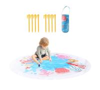 Piscina De Playa Para Bebé | Piscina Plegable y Manta de Playa con Bolsa de Almacenamiento | Juguete Acuático Infantil 2 en 1 Portátil con Piquetes de Sujeción para Camping Jardín Vacaciones Picnic Fa