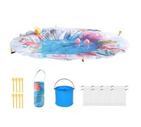 Piscina de Playa para bebés: Piscina Infantil Inflable de 55,12 x 55,12 Pulgadas, pisscina Ligera para niños pequeños, Manta de Playa de poliéster para niños, picinas para Nios con Cubo de Agua | Jug