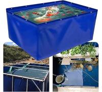 Piscina de PVC impermeable plegable estanque de peces con válvula de drenaje, depósito de suministro de agua, ideal para rios y cultos, portátil, uso en jardín al aire libre