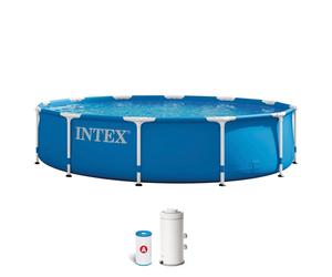 Piscina desmontable circular intex metal frame 4 metros con depuradora