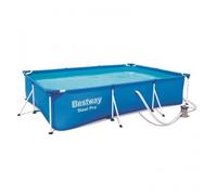 Piscina desmontable deluxe splash frame pool bestway 3300l forma rectangular azul 66x300x201 cm