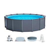 Piscina desmontable intex graphite grey panel 4,8 metros