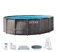 Piscina desmontable intex prism frame greywood 5,5 metros + depuradora