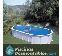Piscina Desmontable ovalada blanca Haiti 730 x 375 x 132 cm de acero - CD Talla única