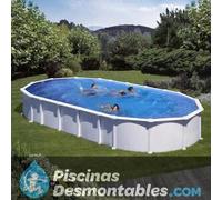 Piscina Desmontable ovalada blanca Haiti 915 x 470 x 132 cm de acero -CD Talla única