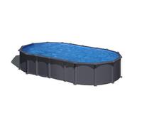 Piscina Desmontable ovalada color antracita 730 x 375 x 132 cm de acero GRE -CD Talla única