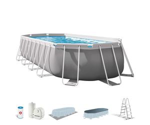 Piscina desmontable ovalada prism frame intex 6 metros con depuradora de cartucho