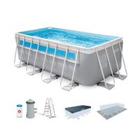 Piscina desmontable rectangular 8.418 l c/depuradora clearview prism frame intex 400 cm