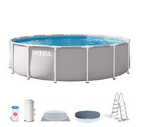 Intex piscina desmontable redonda prism frame 4,5 metros con depuradora