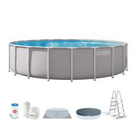 Intex piscina desmontable redonda prism frame 6 metros con depuradora 610 cm