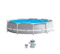 Intex piscina desmontable redonda prism frame 305x76 cm con depuradora