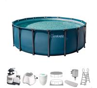 Piscina desmontable redonda ultraluxe 5 metros con depuradora