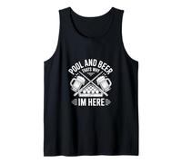 Piscina Divertida y Cerveza por eso Estoy aquí Diciendo Camiseta sin Mangas