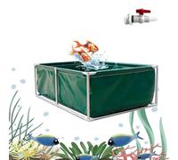 Piscina Elevada para Acuario, con Estructura Duradera, Cómodo y Plegable, Lona Plegable Grande para Exteriores, para Cría De Koi Agrícola, Fácil De Instalar,003,2 * 2 * 0.7m