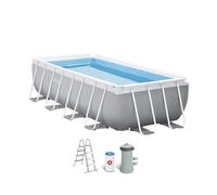 Piscina elevada rectangular prism frame intex con depuradora 400 cm