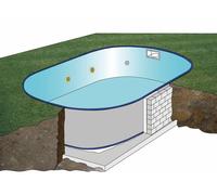 Piscina enterrada de acero ovalada gre de 7 x 3,2 x 1,5 m