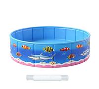Piscina Exterior Bañera con Estampado Marino | Piscina De Agua Plegable Sin Inflar Con Diseño De Dibujos Animados para Niños Niñas Mascotas Patio Jardín Verano Baño y