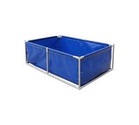 Piscina extra gruesa sobre el suelo, impermeable, estanque de peces al aire libre, protección UV, soporte reforzado, azul, 300 x 150 x 60 cm, perfecto para la diversión familiar