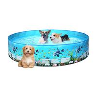 Piscina familiar plegable Bañera al aire libre no inflable para el verano | Piscina de agua familiar para jardín, patio, patio y césped, en verano, para mascotas, niños y adultos