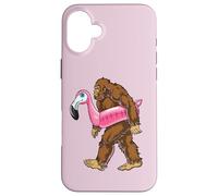 Piscina Fiesta Bigfoot Flamingo Men Women Sasquatch Pink Float Carcasa para iPhone 16 Plus