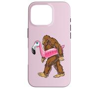Piscina Fiesta Bigfoot Flamingo Men Women Sasquatch Pink Float Carcasa para iPhone 16 Pro