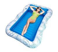 Piscina Floats Adult,Inflating Water Lounger Mat - Floating Lounger with Cup Holder for Tanning Pool River Beach Vacation Travel Water Play Backyard