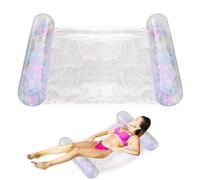 Piscina flotante con hamaca de agua, tumbona hinchable impermeable impermeable Raft Water Hammock Lounge Lounge multiusos para playa, lago, río, natación de verano