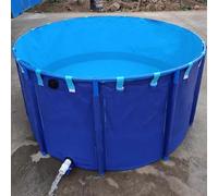 Piscina grande redonda de PVC para estanque de peces de 7000 L, tanque de almacenamiento de agua, plegable, con soporte, fácil de instalar, azul, tamaño: 3 x 1 m