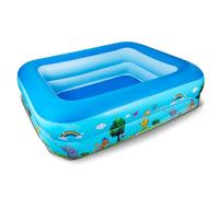 Piscina Hinchable, 115 x 83 x 33 CM Piscina Hinchable Infantil, Piscina Inflable Infantil, Piscina Hinchable Bebe, Piscina Rectangular para Jardín Interior Exterior