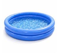 Piscina hinchable, color azul, redonda, para niños y adultos, para jardín, funda de PVC resistente para diversión en el agua (∅114 cm)