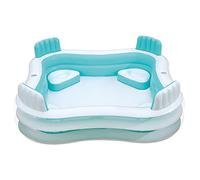 Piscina hinchable con 4 asientos, 223 x 223 x 66 cm, olas de verano