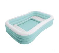 Intex Piscina Hinchable Infantil, Azul y Blanco, Mide 264x165x56 cm, Capacidad 780 litros Agua, 2 cámaras de Aire, Parche reparación, Piscinas Desmontables para niños (58497)