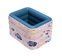 Piscina Hinchable de jardín, Piscina Familiar Hinchable Rectangular Rosa 120-210x90-150x75cm(180 * 140 * 75cm)
