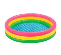 Piscina Hinchable de Marca Intex, Juegos de Agua, Diversión en Piscinas, Piscina Inflable Reutilizable Para Niños en Jardín Patio Terrezas Parque de bola. Aros Redonda Para interior y exterior.