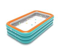 Piscina hinchable familiar para niños y adultos 318*180*65cm,3 capas Plegable Piscina infantil grande de PVC reforzado ,Con bomba de aire y parche reparador,para Jardín Interior al Aire Libre