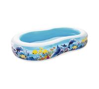 Piscina hinchable fondo marino Bestway de plástico para jardín, medidas 262 x 157 x 46 cm, ideal para niños, sin depuradora