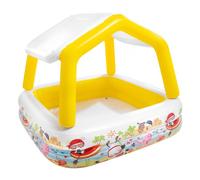 INTEX Piscina hinchable infantil con toldo extraíble 157x157x122 cm - 295 l