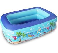 Piscina Hinchable Infantil,Piscinas Infantiles para Niños,Piscina Rectangular para Jardín,Piscina Inflable Niños para Fiesta de Verano en La Piscina Interior Exterior
