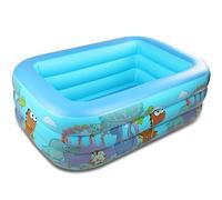 Piscina Hinchable, Material Piscina | Fiesta acuática familiar en el patio trasero, azul, varios tamaños(130*92*50cm)