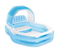 Piscina Hinchable Color Baby para Niños de 3 Años con Sillón y Toldo Desmontable