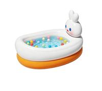 Piscina hinchable para niños, divertido dinosaurio y conejo de dibujos animados | Piscina hinchable con bolas, para niños y niñas de 1 a 3 años, interior exterior, baño, balcón, terraza acuática