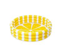 Intex, Piscina Infantil Hinchable, Forma Redonda, Diseño limón, Ø147x33 cm, 330 litros, 3 cámaras de Aire, Incluye Parche reparación, De Vinilo Resistente, Piscinas para bebés, +2 años (58432)