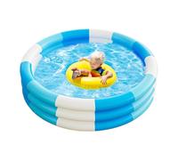 Piscina infantil hinchable de PVC, almohadilla de juego de agua espesada, 145 x 25 cm, diseño duradero para un baño seguro y diversión familiar, juguete versátil para piscina en el patio trasero, en