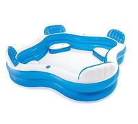 Piscina Inflable, Césped, Inflatable Swimming Pool Outdoor Garden Paddling with Seats and Headrest Backseat Family Piscinas Desmontables